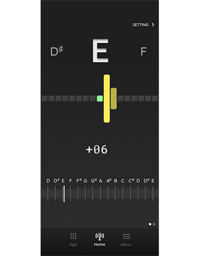 Chromatic tuner that can be used with any tuning
