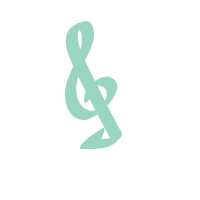 A cartoon treble clef icon.
