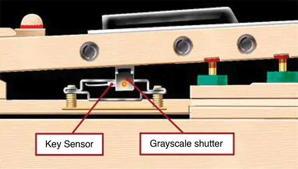 Figure 1: The action of a Yamaha Silent Piano