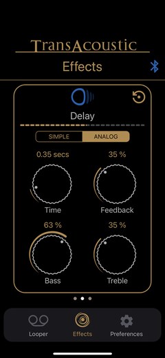 Effects Menu – Delay Parameters
