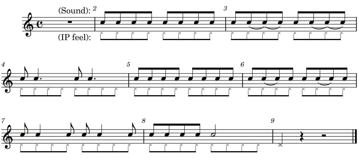 2. Quavers with syncopation