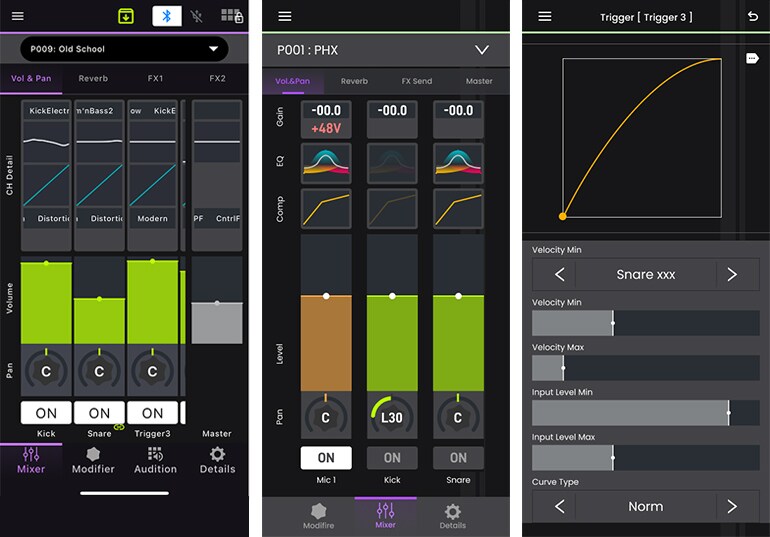 The EAD Touch app screen showing detailed settings.