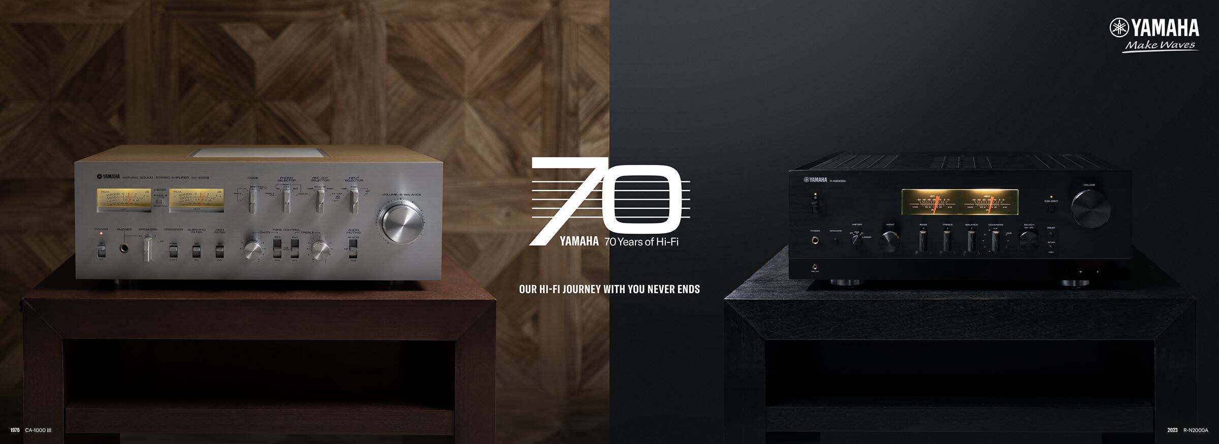 Main visual of Yamaha 70years of Hi-Fi