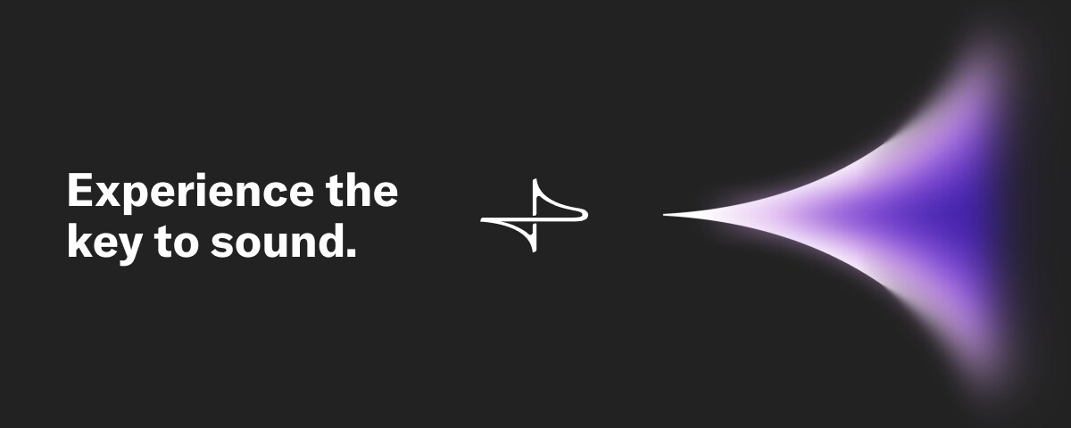 Experience the key to sound. ProVisionaire logo and purple aura