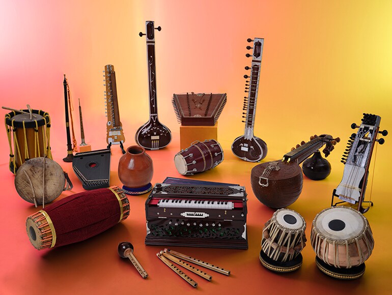 Traditional Indian instruments featured on the PSR-I510