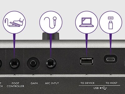 The PSR-I610 connection terminals