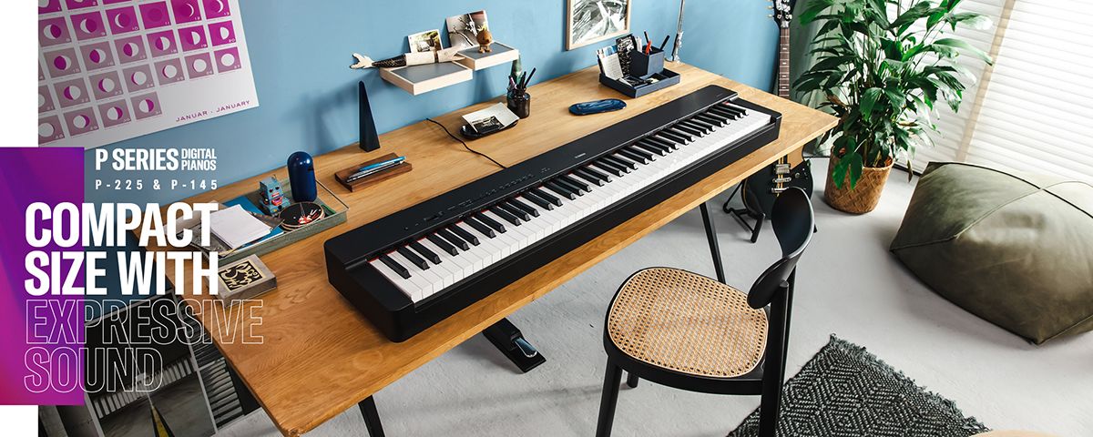 Compact electric outlet piano