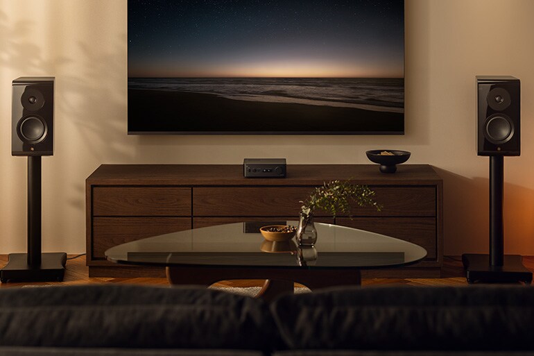 Yamaha WXA-70A connected to a TV
