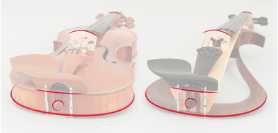 Easy switchover from traditional acoustic violin