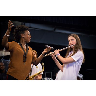 Yolanda Brown and Flute Student