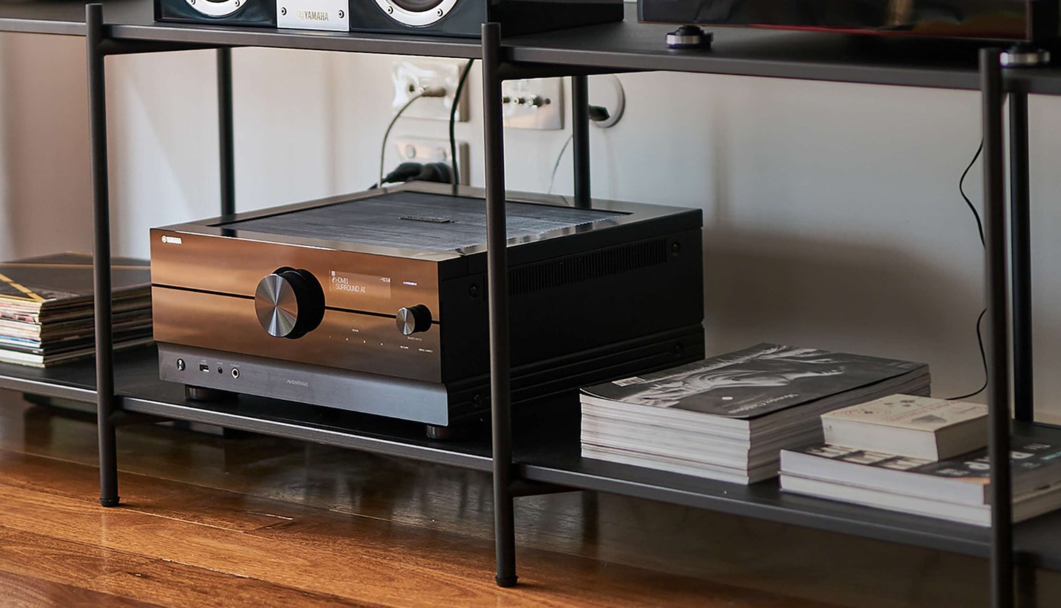 Yamaha A-S3200 with a TT-S303 turntable, under subtle light in a home