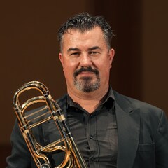 Bruce Thompson with Trombone 