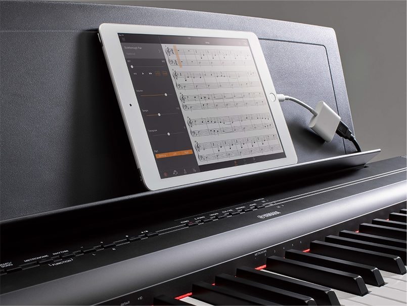 Use the Yamaha Smart Pianist app with your P125 and integrate your smart device with your playing