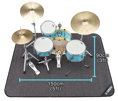 The Yamaha Stage Custom Hip Drum Kit is compact and can be set up in just 150cm x 90cm
