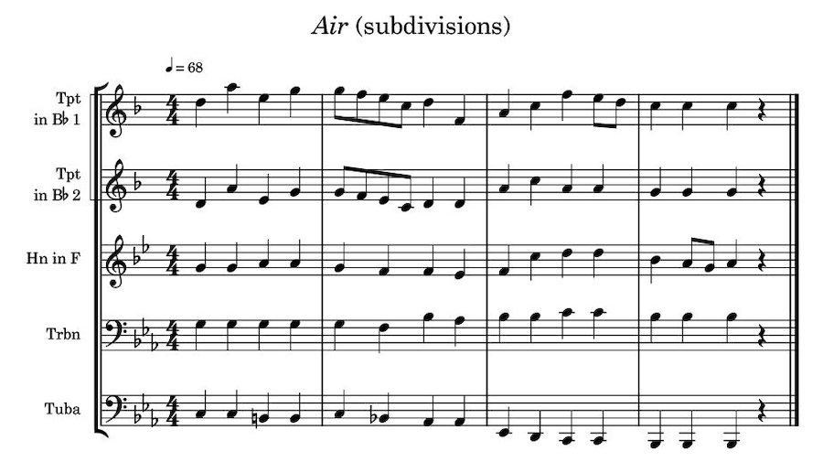 2. Play the internal subdivisions
