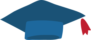 Cartoon graduate style hat