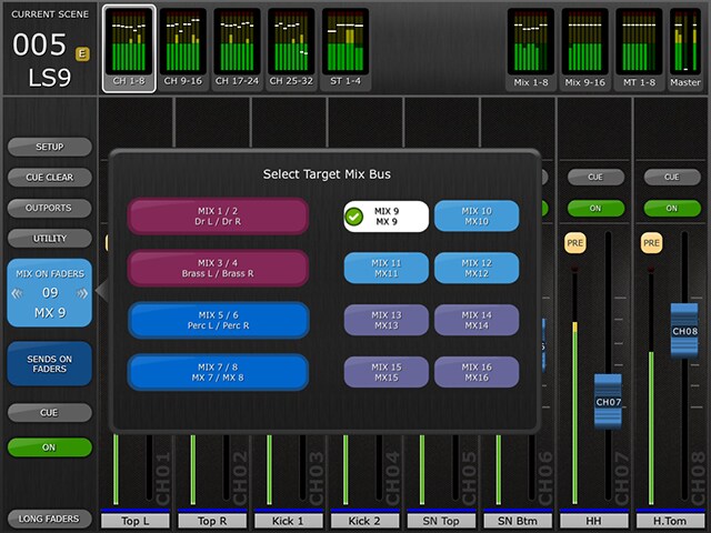 Sends On Fader (Select Target Mix Bus)