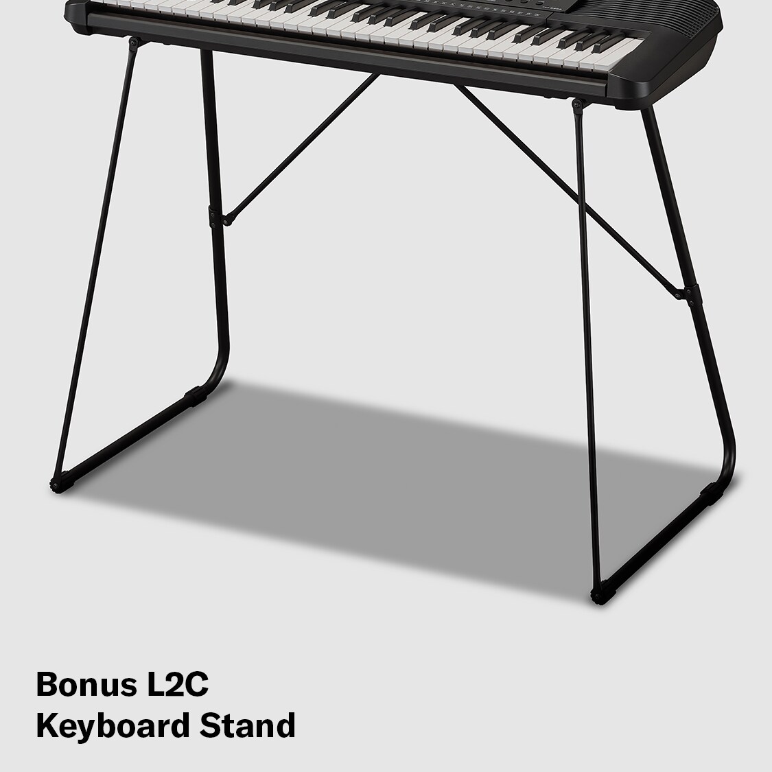 Yamaha PSR-E383 on a bonus LC2 keyboard stand.