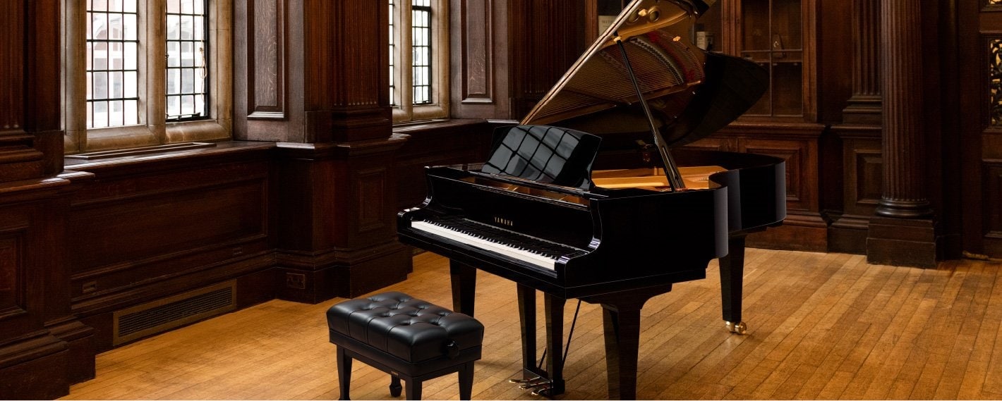 An SX Series grand piano, in situ