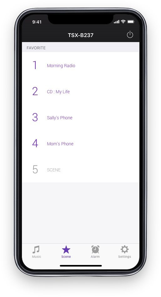 One touch to your favorite music