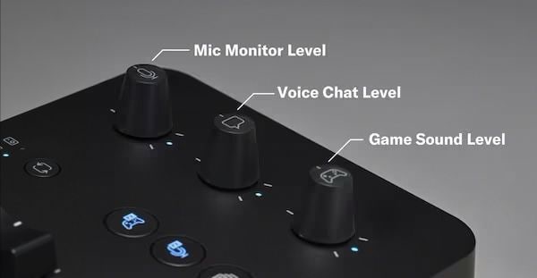 3 knobs for intuitive player and game audio control